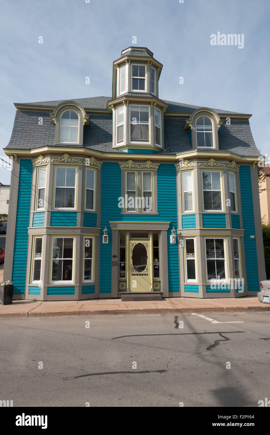 L'architecture victorienne de la Nouvelle-Écosse Lunenburg Banque D'Images