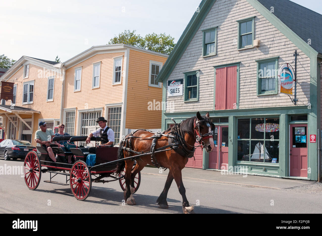 Transport de chevaux en Nouvelle-Écosse Lunenburg Banque D'Images