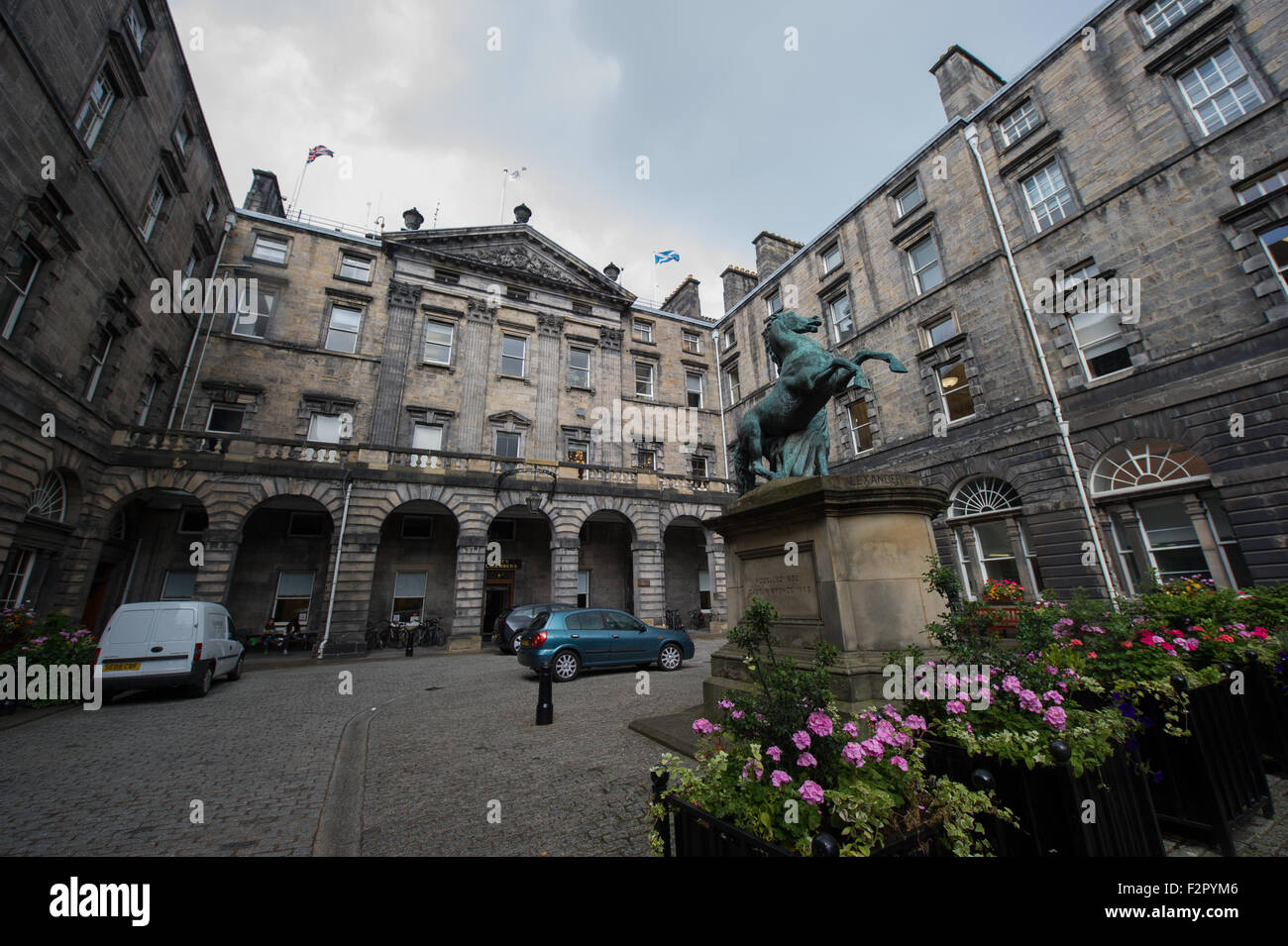 La Ville d'Edinburgh Chambres sur le Royal Mile où la ville d'Édimbourg est fondée. Banque D'Images