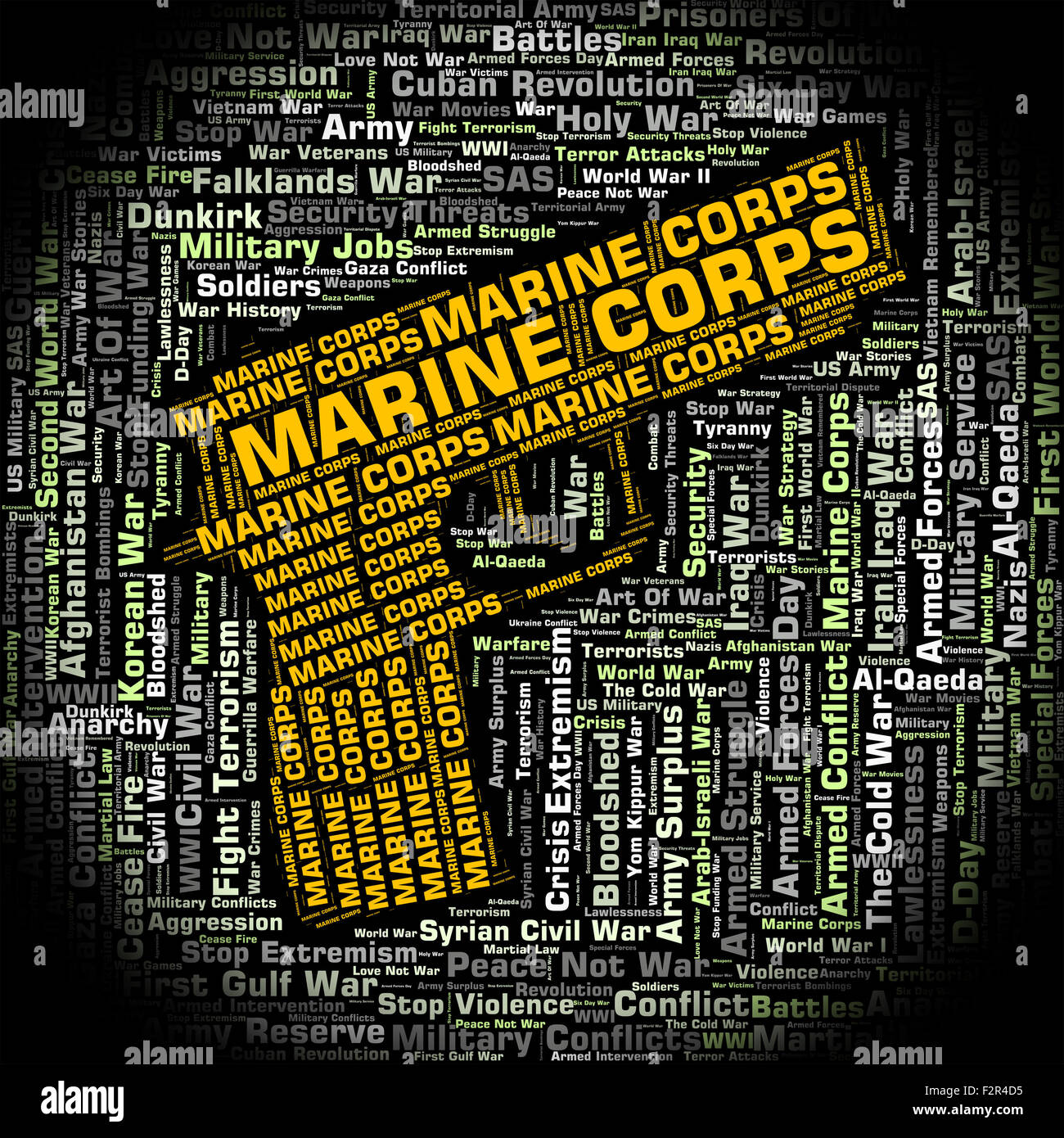 Marine Corps d'infanterie de marine et les Marines montrant Banque D'Images