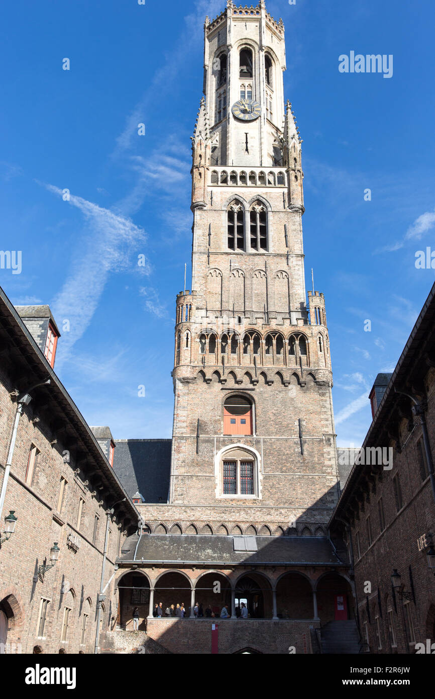 Le beffroi de Bruges en Belgique Banque D'Images