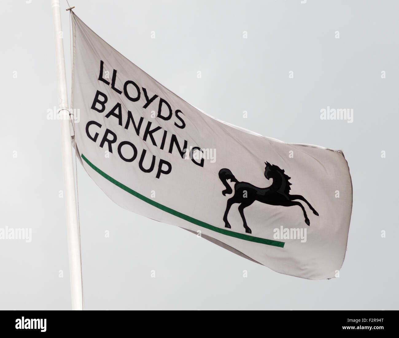 Lloyds Banking Group drapeau Newcastle-upon-Tyne, Angleterre du Nord-Est, Royaume-Uni Banque D'Images