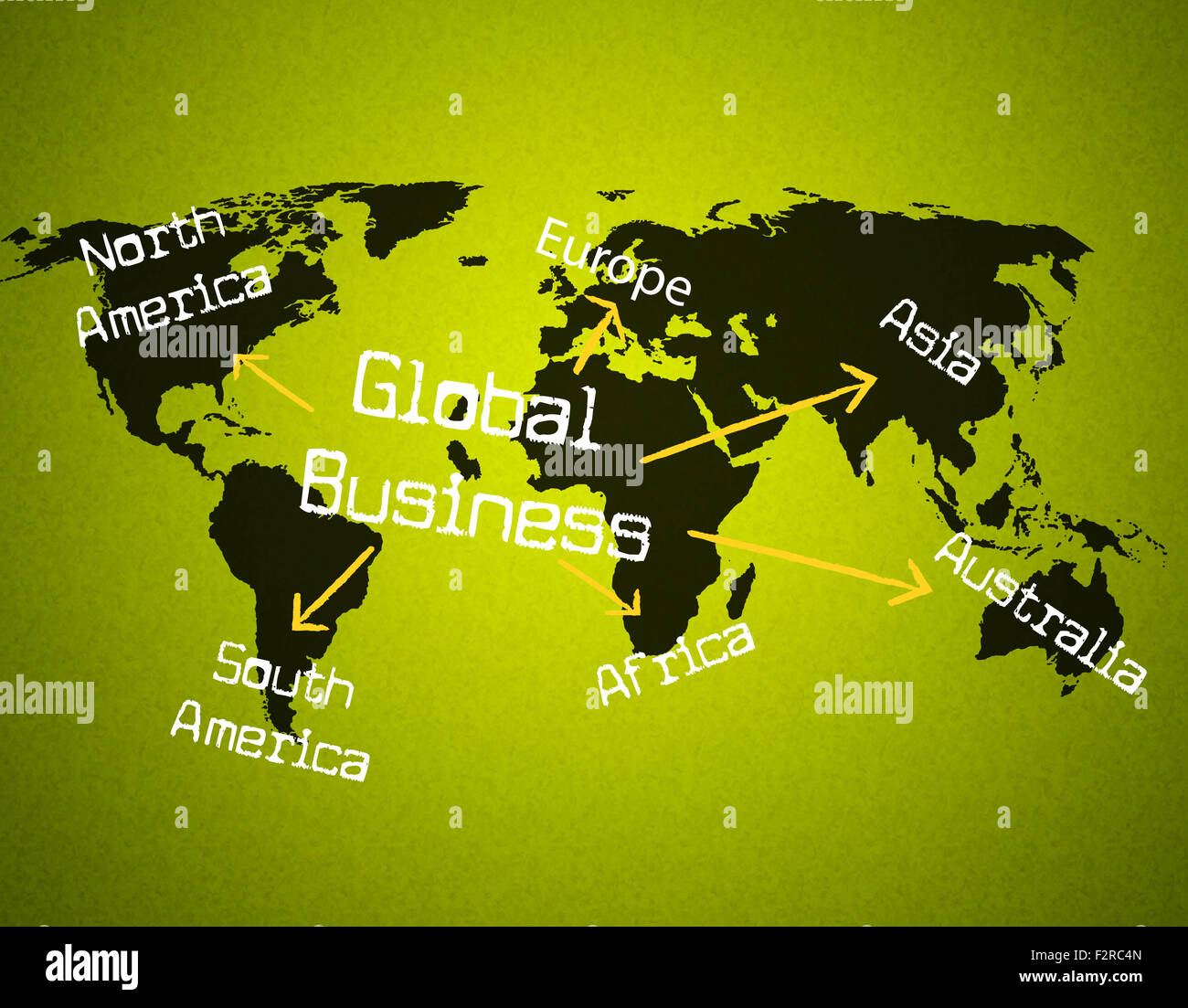 Global Business montrant la mondialisation à l'échelle mondiale et de l'entreprise Banque D'Images