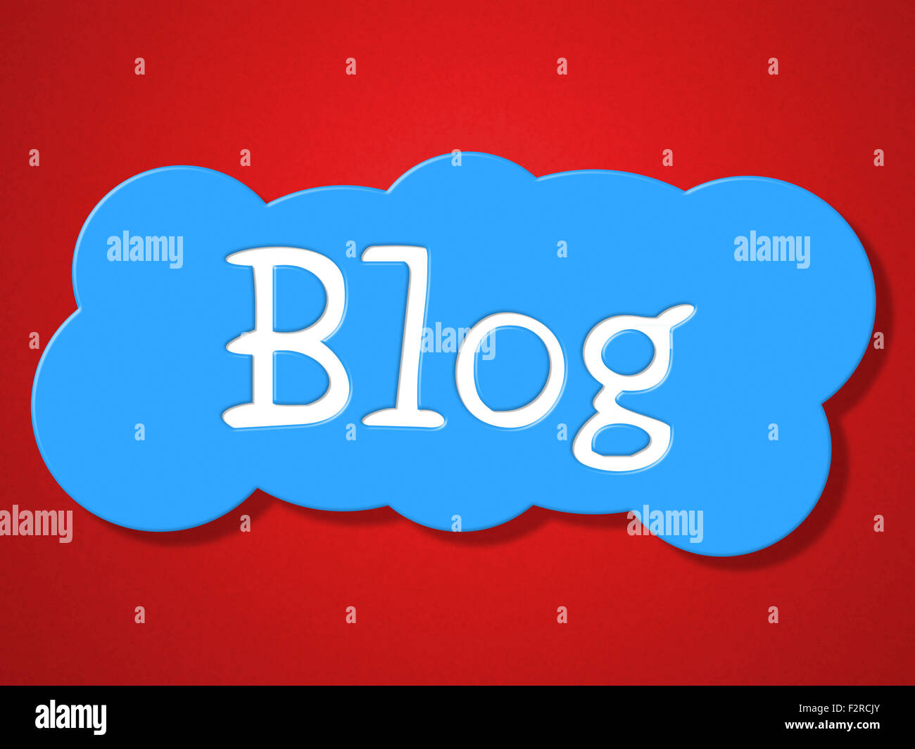 Blog montrant Affichage de message et de sites Web Banque D'Images