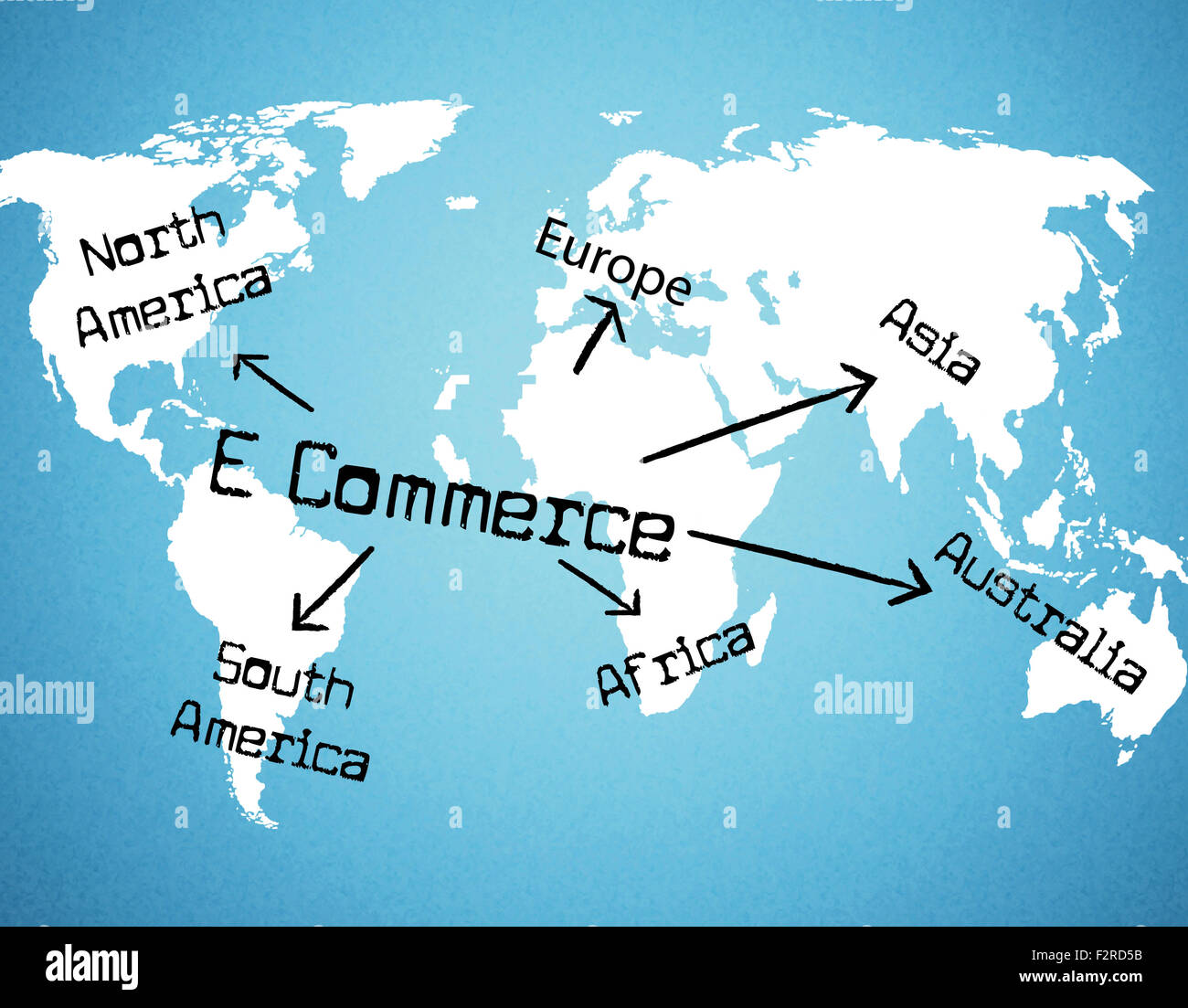 E Commerce mondiale du commerce et l'importation de ce monde montrant Banque D'Images
