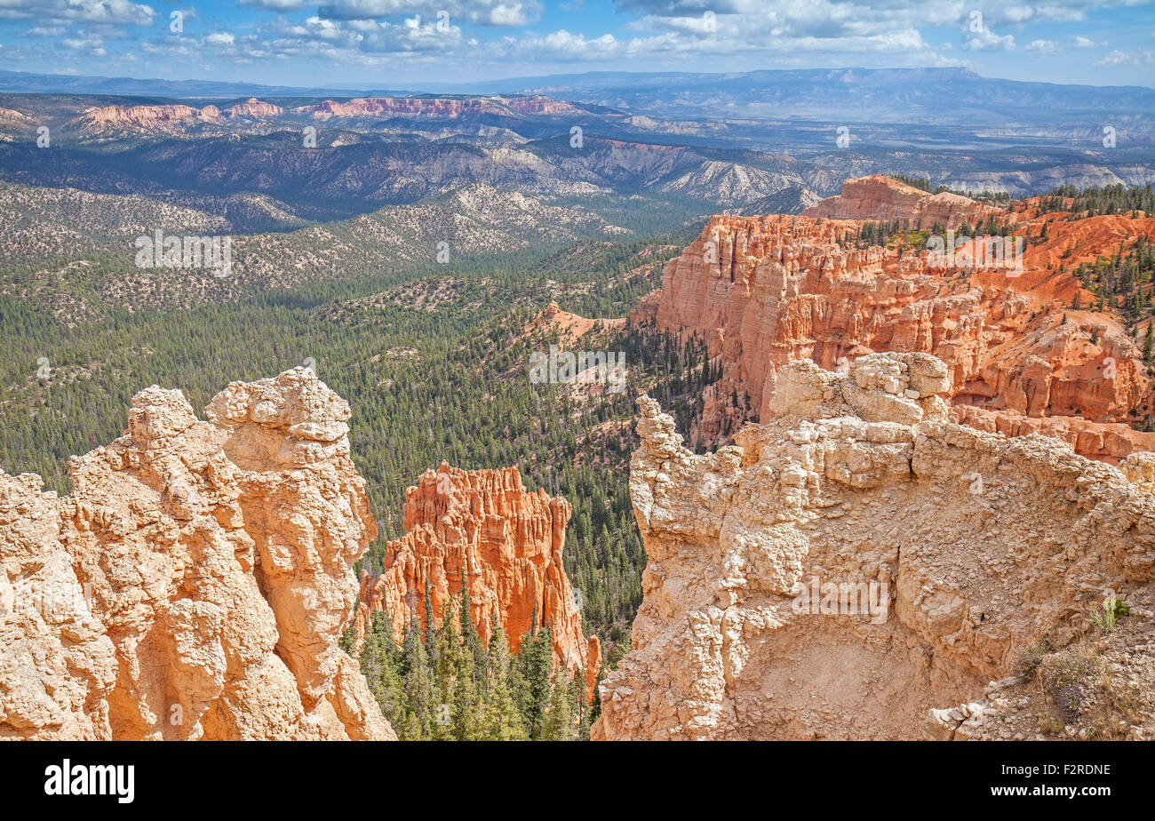 Formations rocheuses dans le Parc National de Bryce Canyon, Utah, USA. Banque D'Images