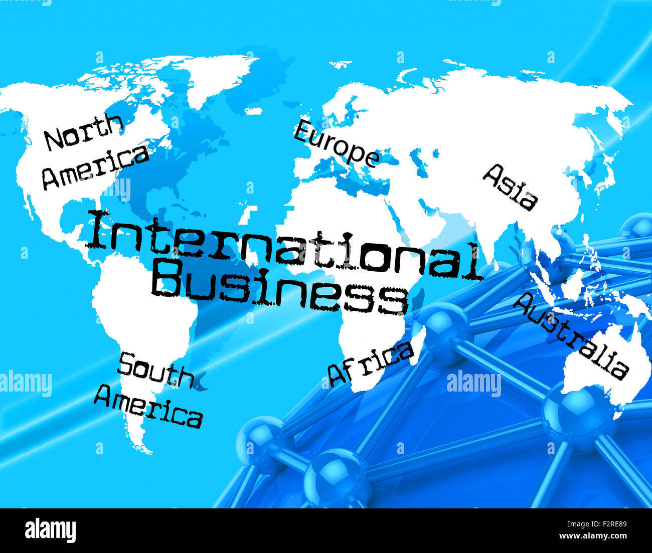 Business International sens à travers le globe et du Commerce Corporation Banque D'Images