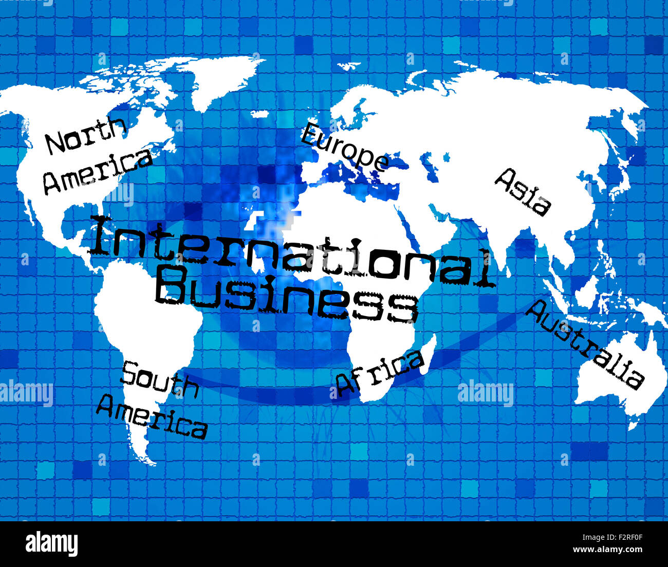 Sens des affaires internationales à travers le monde et les pays en développement Banque D'Images