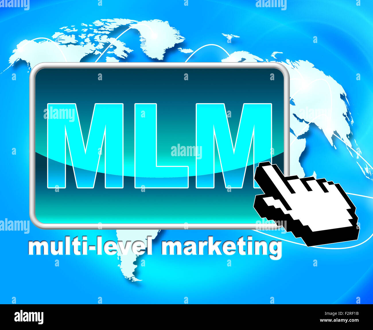 La vente Multi de niveau montrant World Wide Web et Site Web Banque D'Images