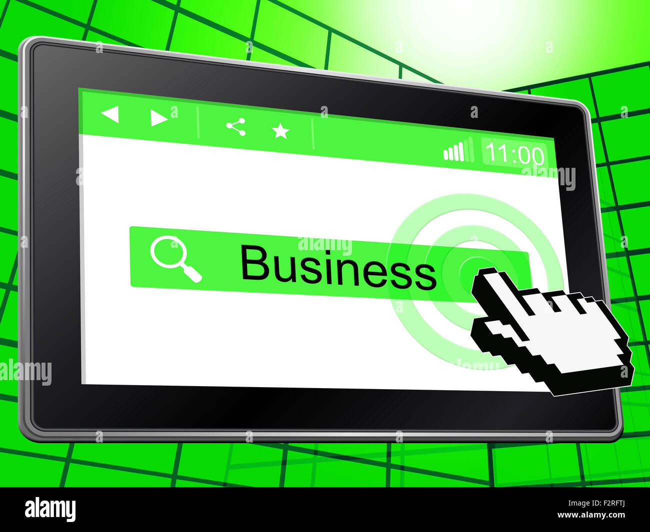 Affaires en ligne montrant World Wide Web et Site Web Banque D'Images