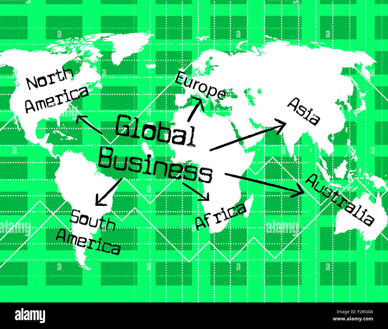 Global Business représentant Commerce Biz et Globe Banque D'Images