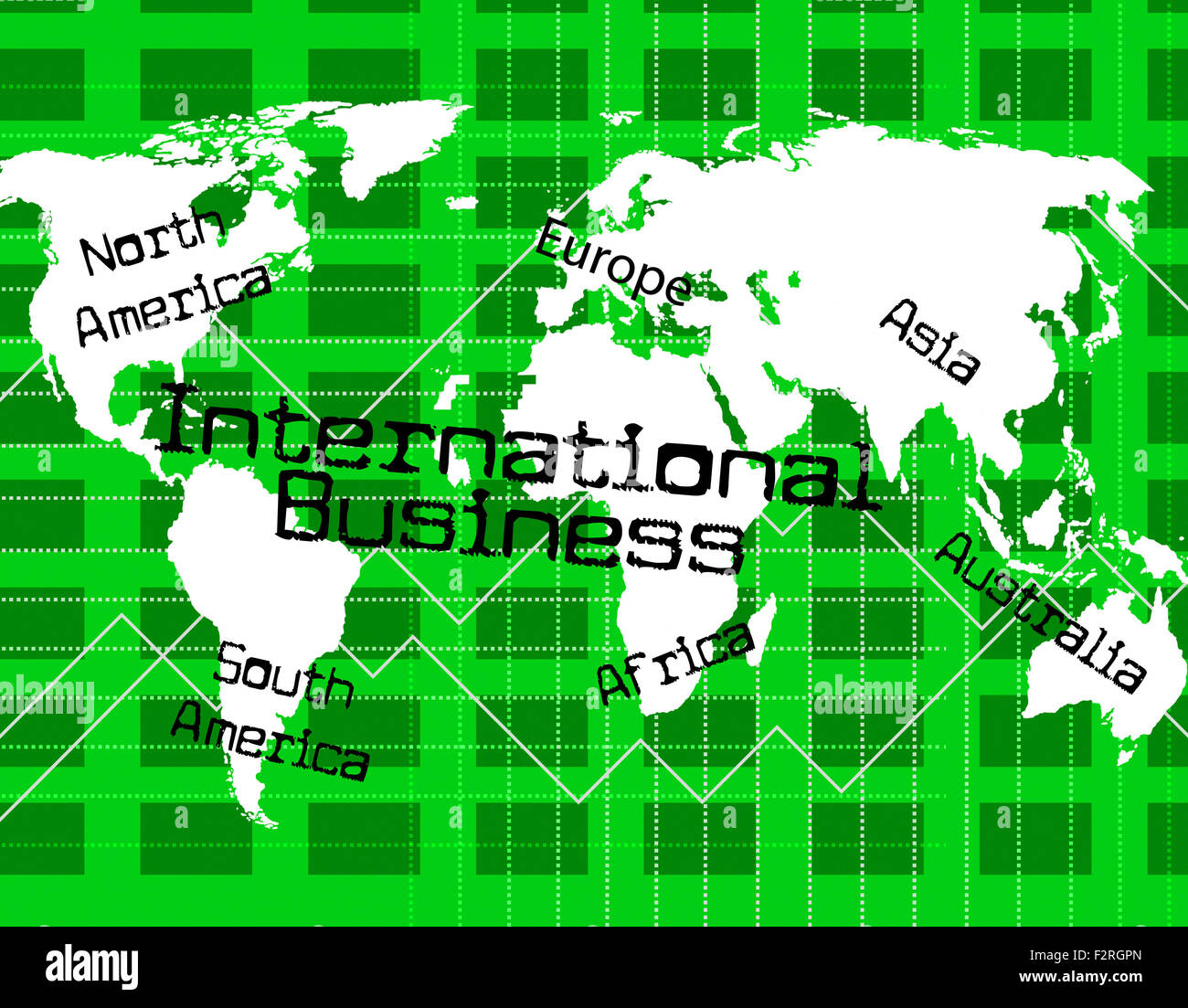 Sens des affaires internationales à travers le monde et le commerce mondial Banque D'Images