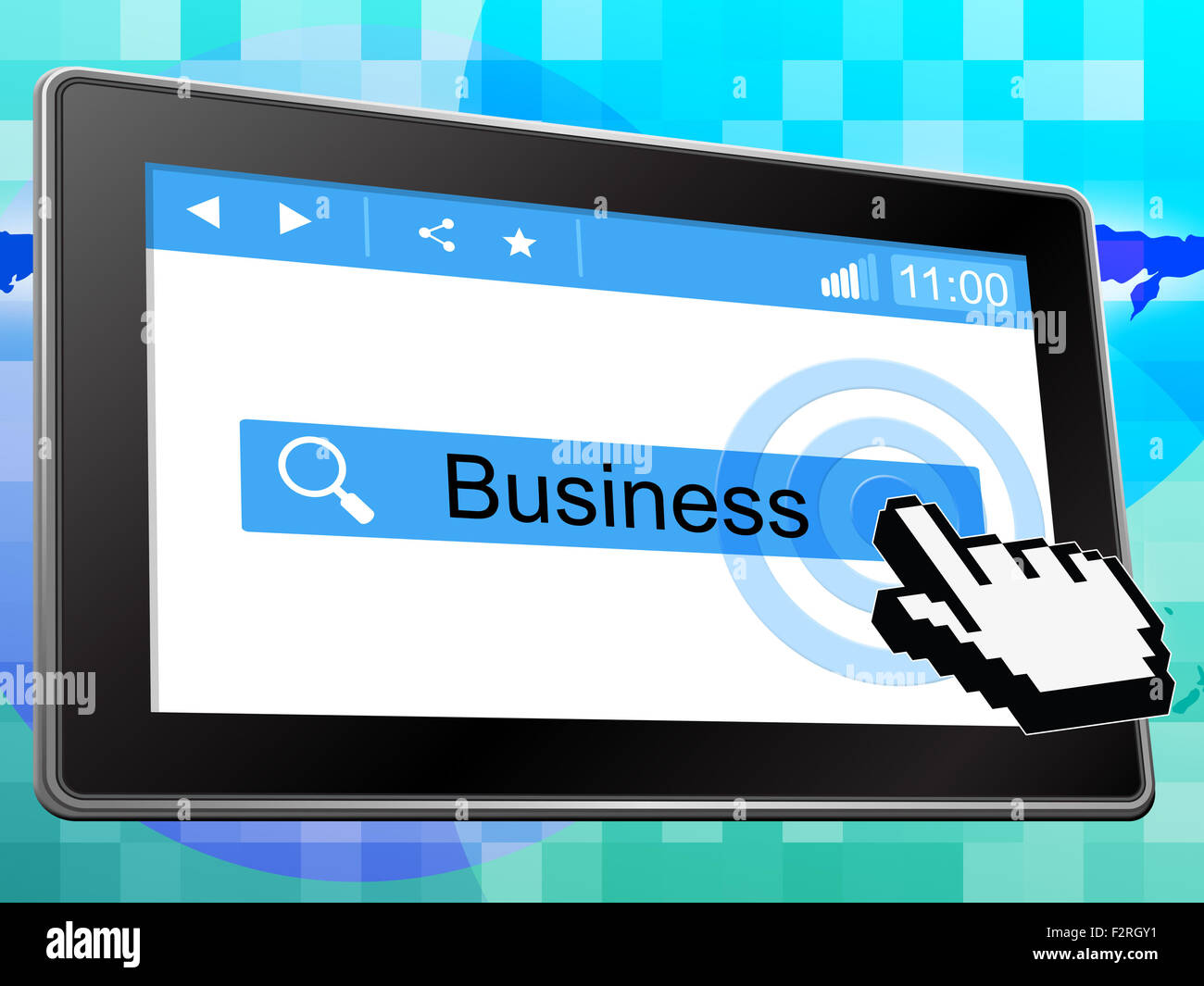 Affaires en ligne montrant World Wide Web et Site Web Banque D'Images