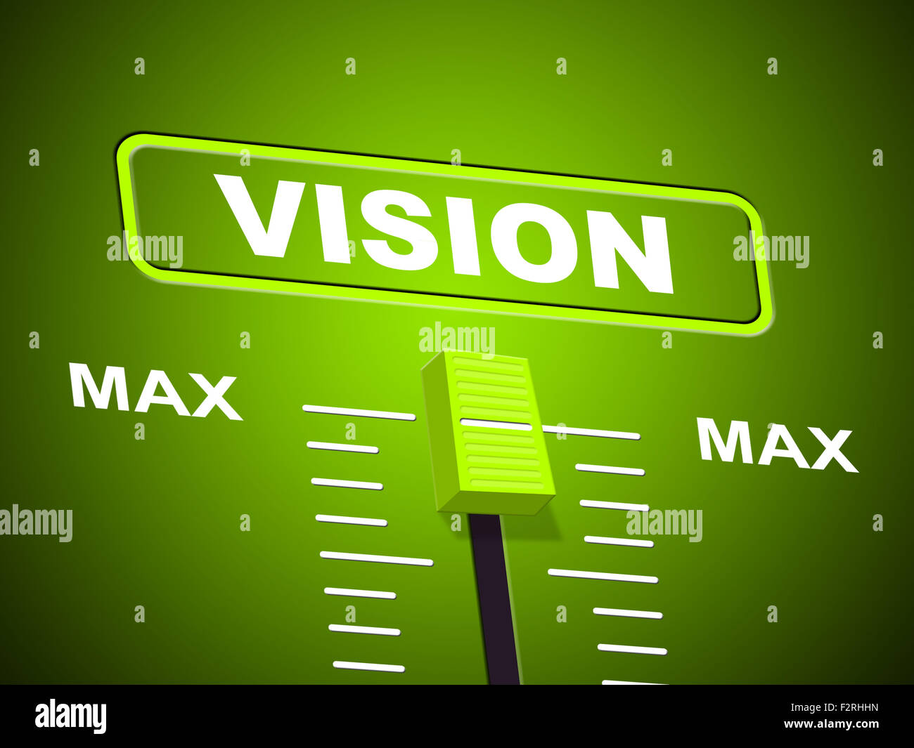 Max Vision indiquant la limite supérieure et plus Banque D'Images