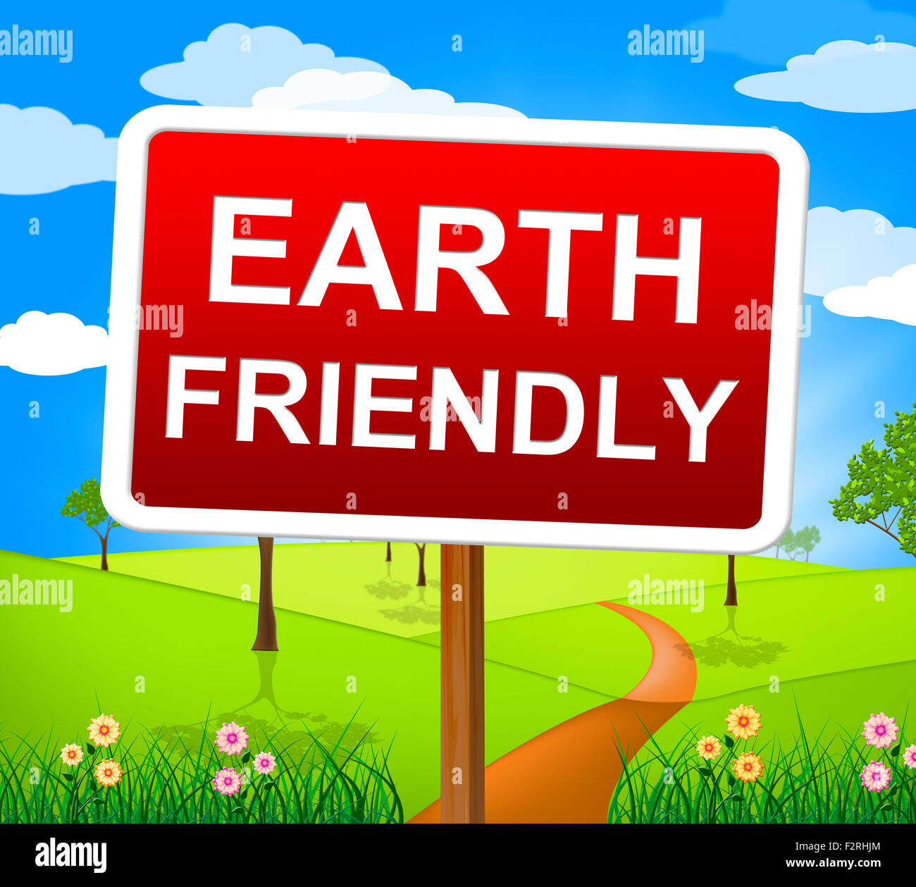 Earth Friendly Représentant de l'écosystème naturel et recyclable Banque D'Images