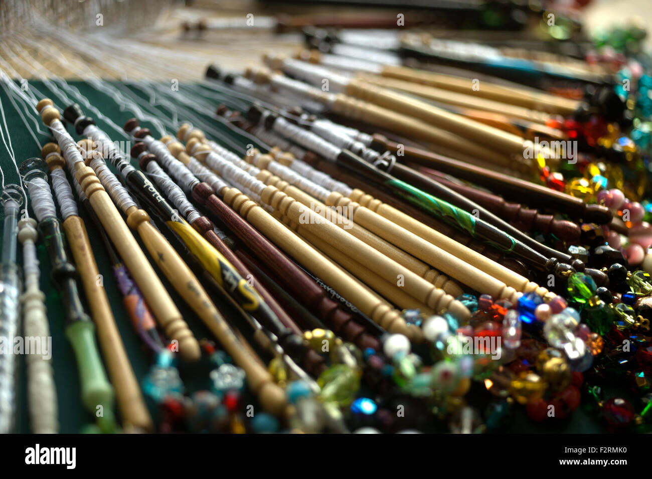 Outils pour la fabrication de la dentelle Banque D'Images