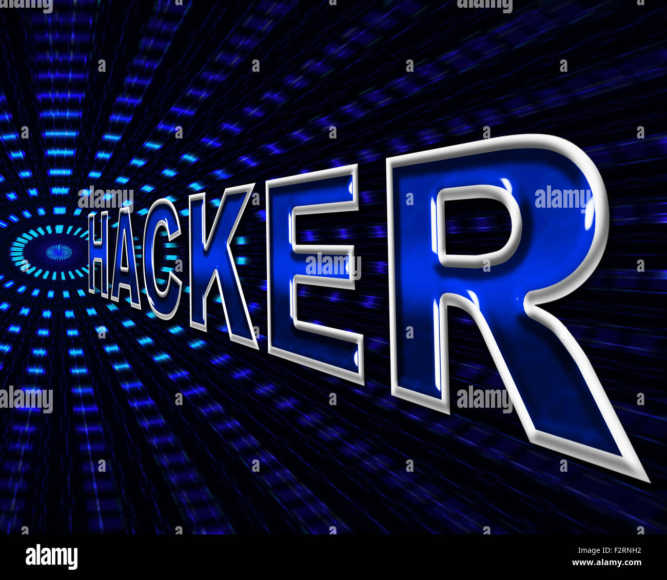 Ordinateur Hacker Malware montrant le vol et menace Banque D'Images