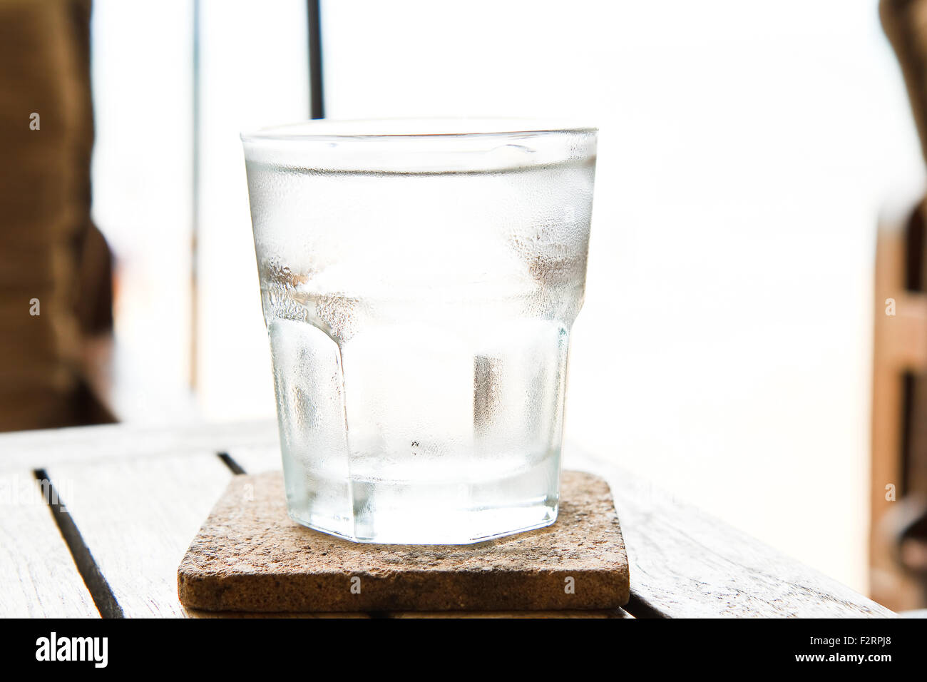 Verre de glace. Banque D'Images