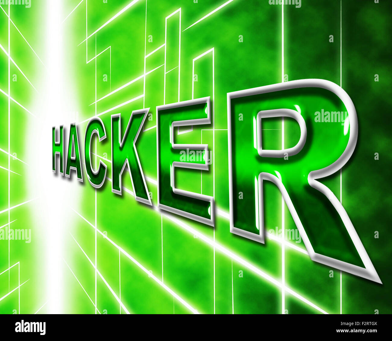 Hacker attaque Sens de l'ordinateur et la connexion de Malware Banque D'Images