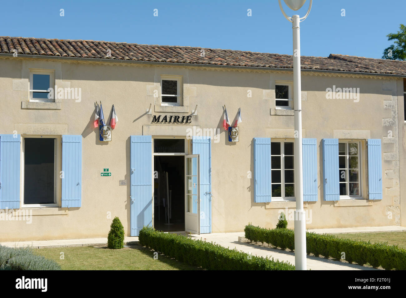 Mairie "maire" chambre à St Thomas de Conac, Maritimes, France Banque D'Images
