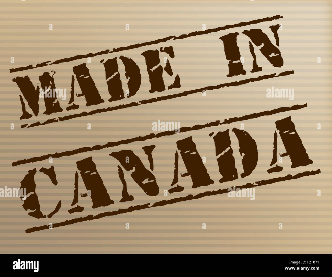 Fabriqué au Canada indiquant fabrication industrielle et commerciale Banque D'Images