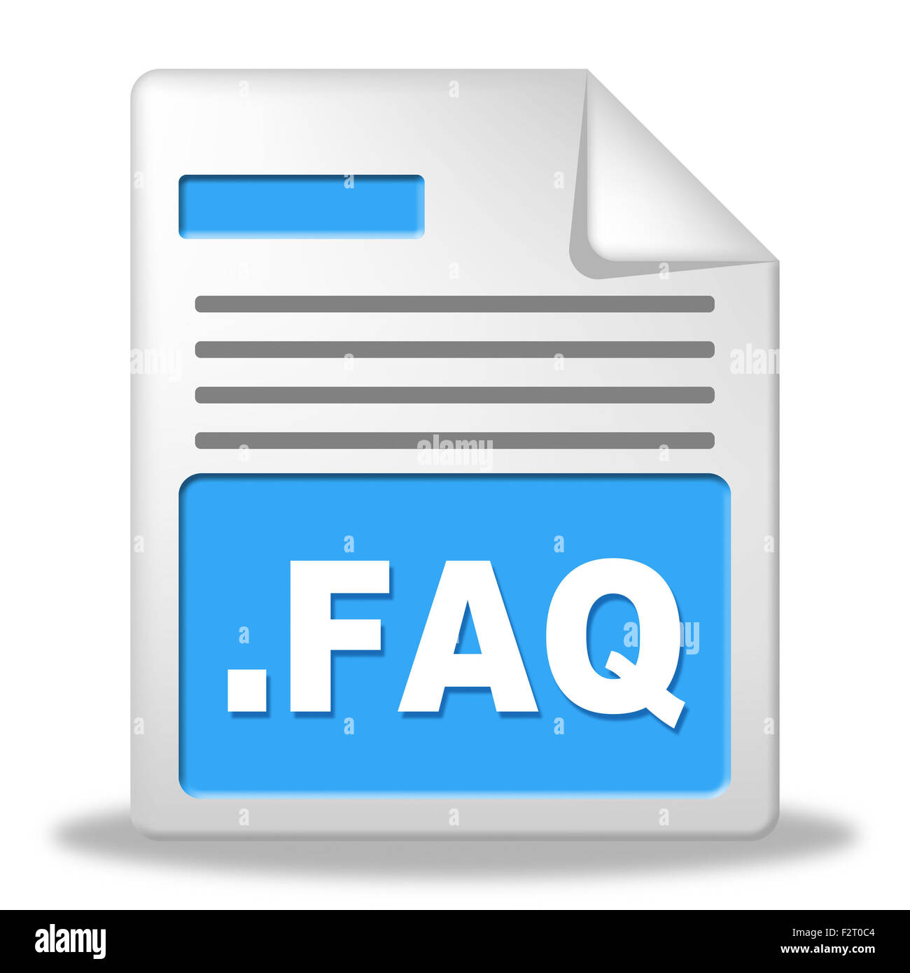 Fichier FAQ signifie foire aux questions et dossiers Banque D'Images