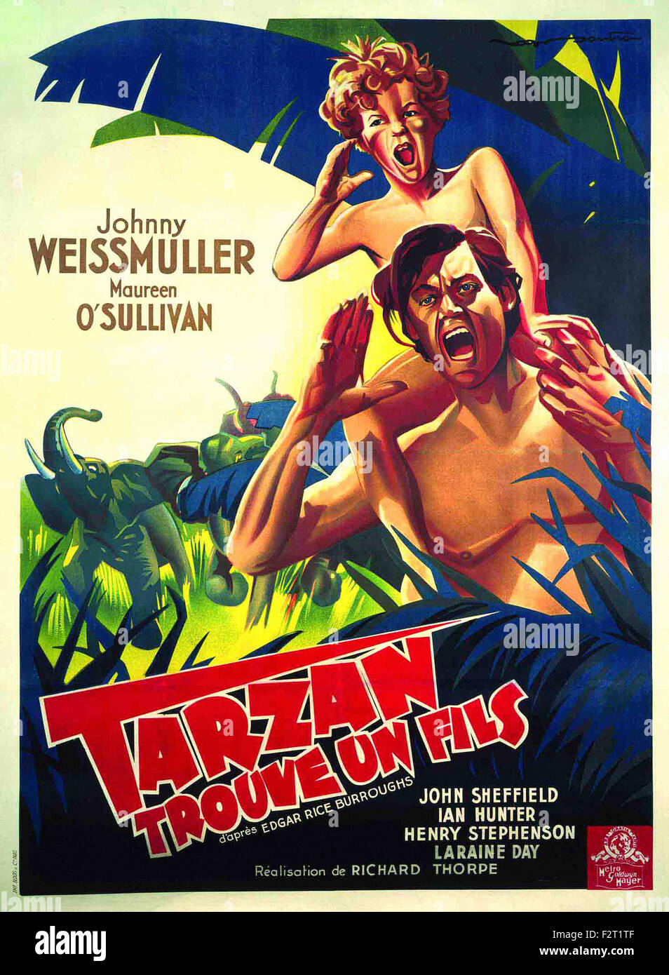 Tarzan trouve un fils - Film Poster Banque D'Images