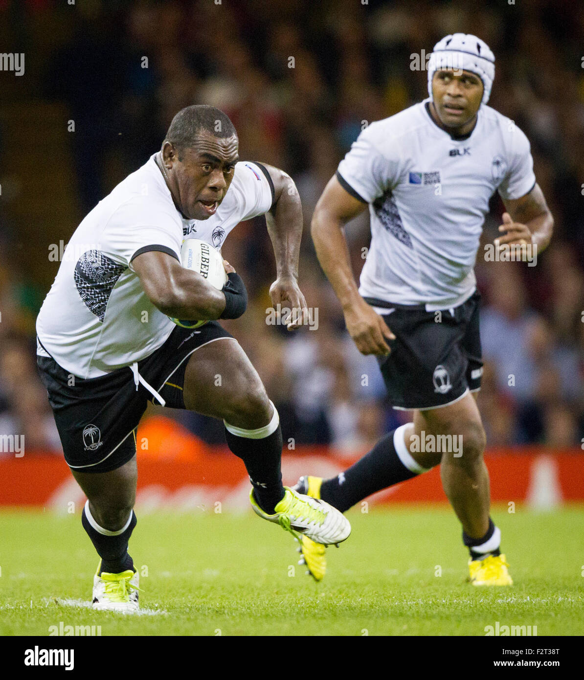 Cardiff, Pays de Galles. Sep 23, 2015. Coupe du Monde de Rugby. L'Australie contre les Fidji. Akapusi Qera de Fidji. Credit : Action Plus Sport/Alamy Live News Banque D'Images