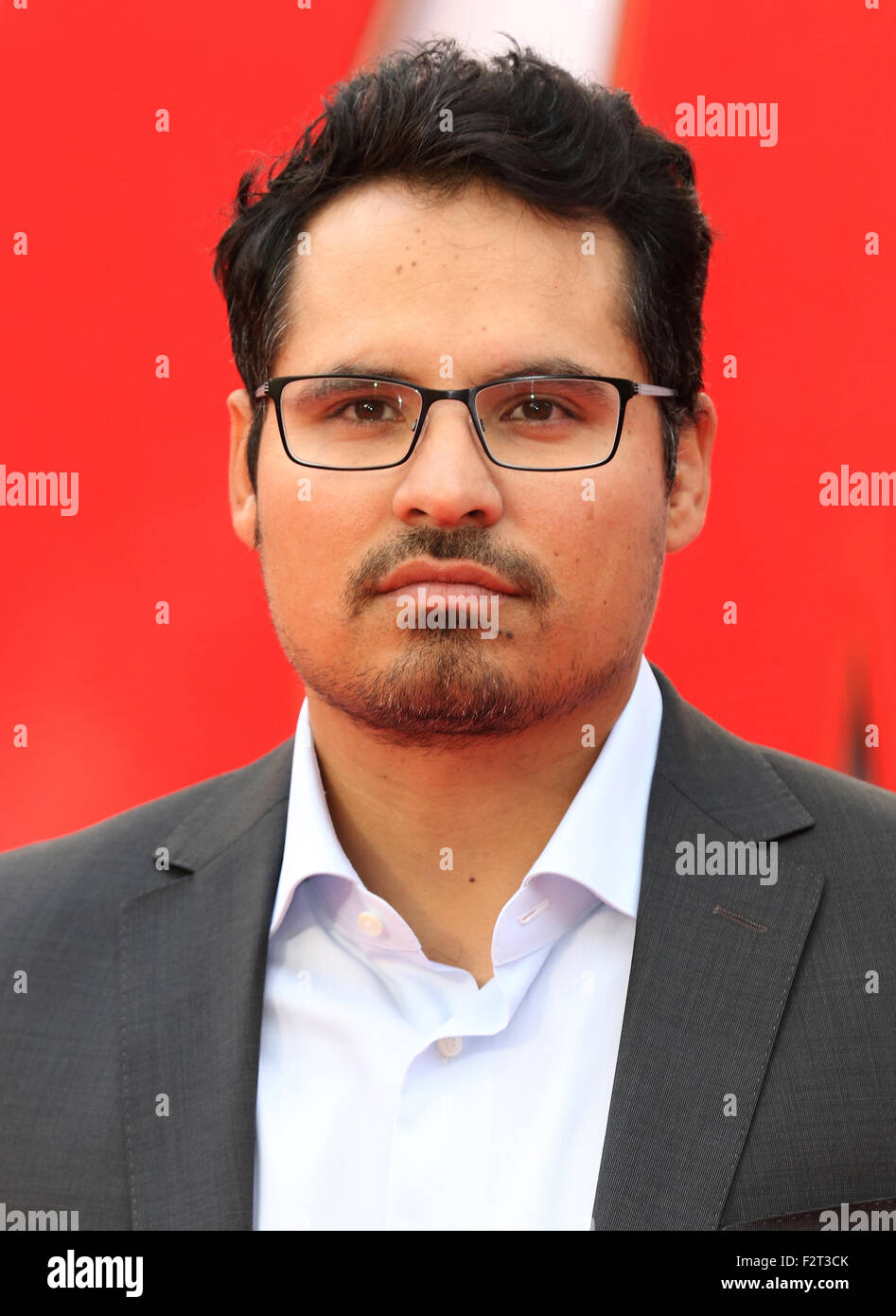 Londres, Royaume-Uni, le 8 juillet 2015 : Michael Pena assiste à l'Ant-Man - première Européenne à l'Odeon Leicester Square à Londres Banque D'Images