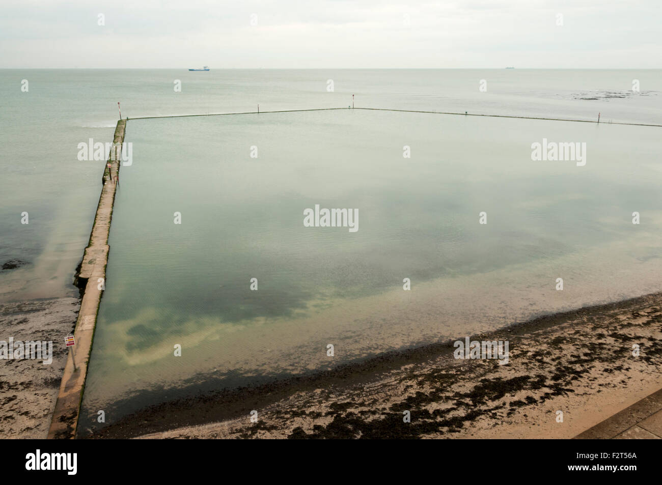 Le 4 acre Walpole Bay classé Grade II Bassin de marée, Margate. Banque D'Images