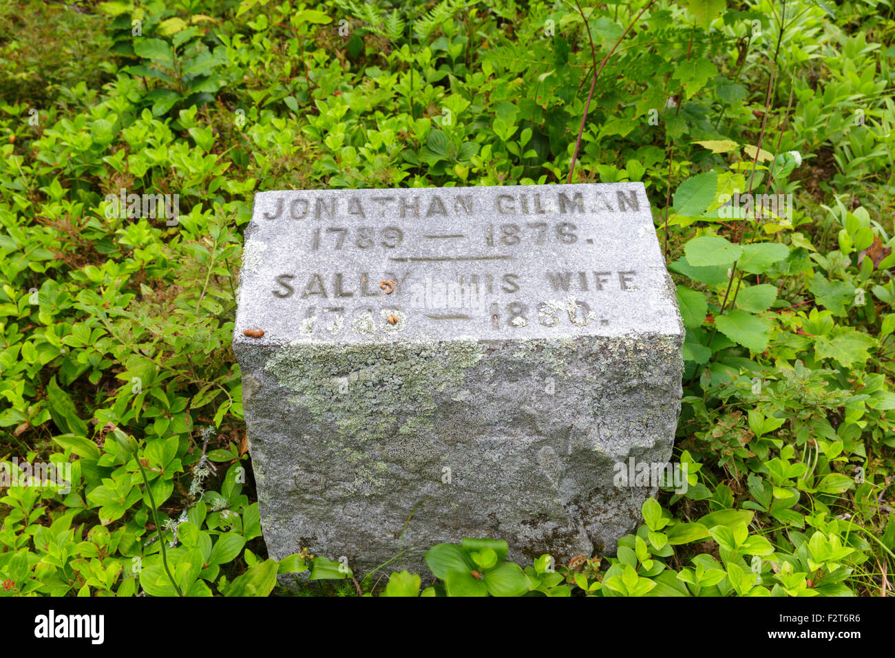 Cimetière le long Gilman-Hall Notch Road en sandwich Sandwich, New Hampshire, USA. Banque D'Images