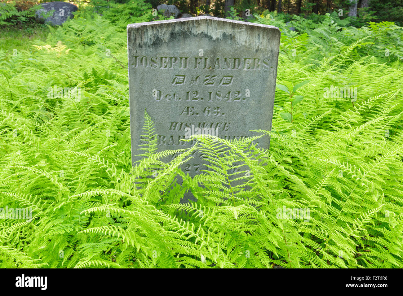 Cimetière le long Gilman-Hall Notch Road en sandwich Sandwich, New Hampshire, USA. Banque D'Images