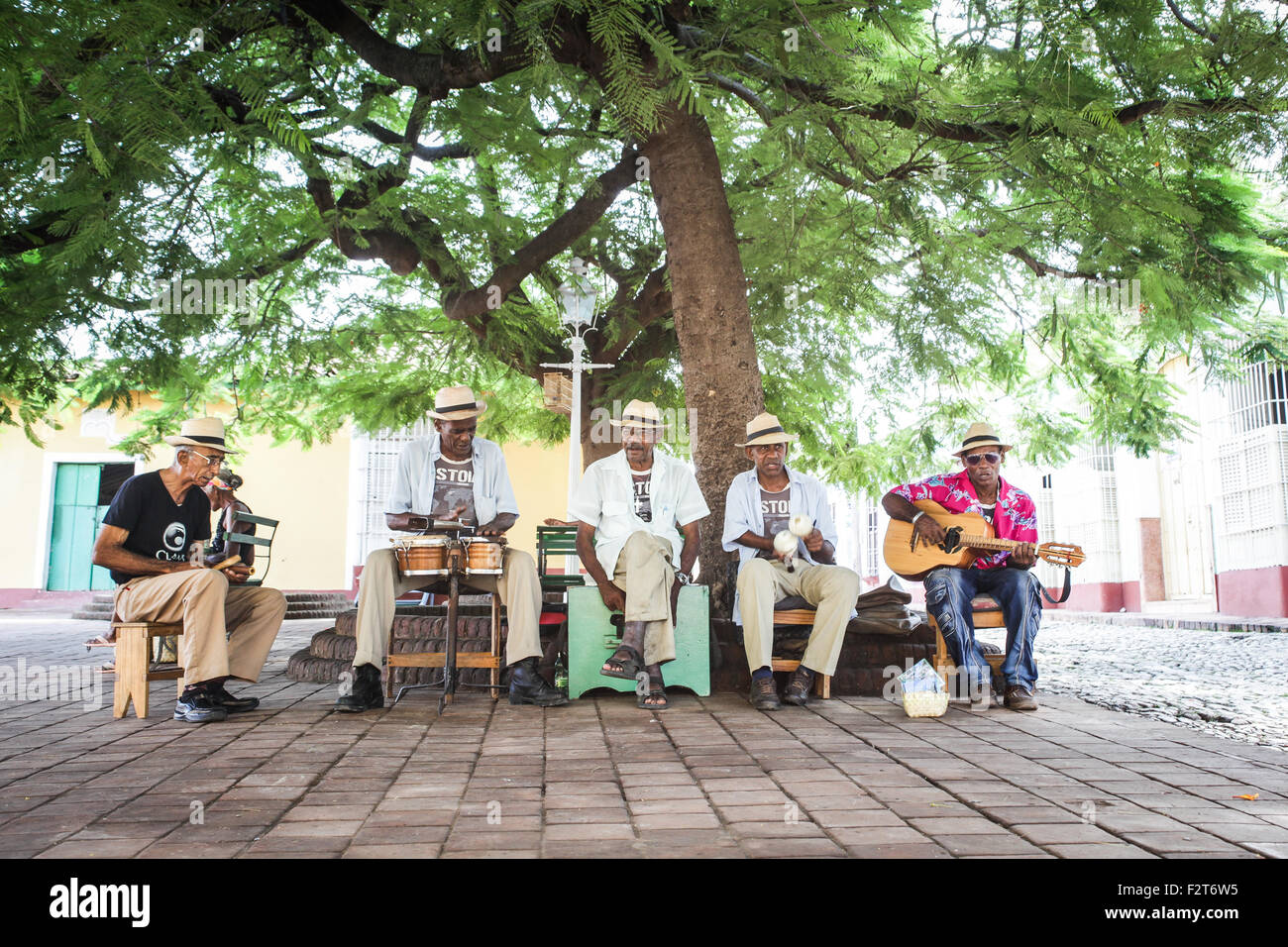 Des musiciens de rue cubaine Banque D'Images