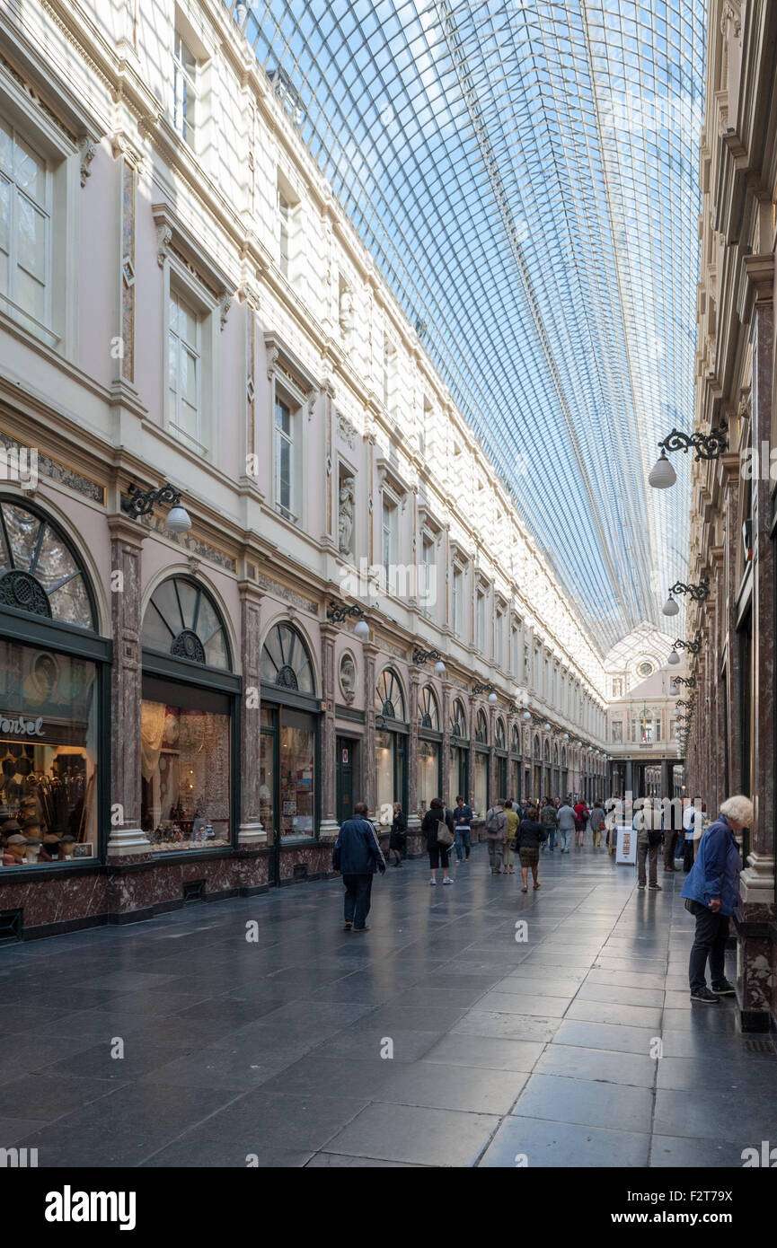 Belgique, Bruxelles, Galeries Royales Saint-Hubert Banque D'Images