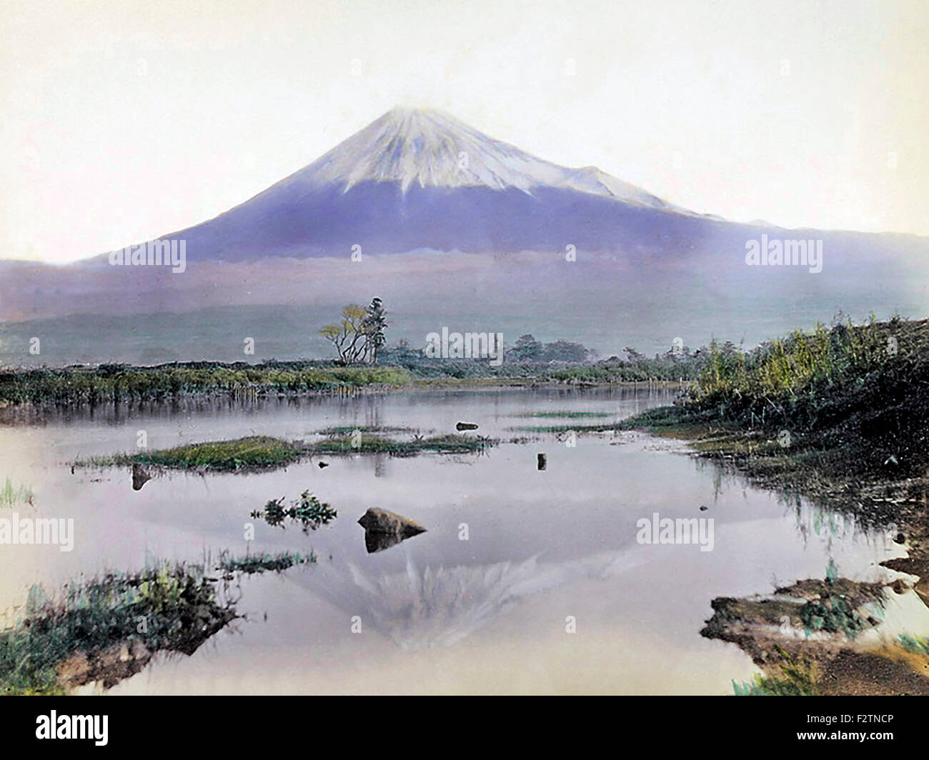 Volcan Fuji, Fujiyama, ca. 1870, le Japon Banque D'Images