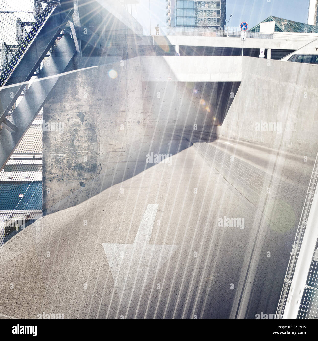 Résumé fond urbain exposition multiple. Les détails architecturaux. Banque D'Images