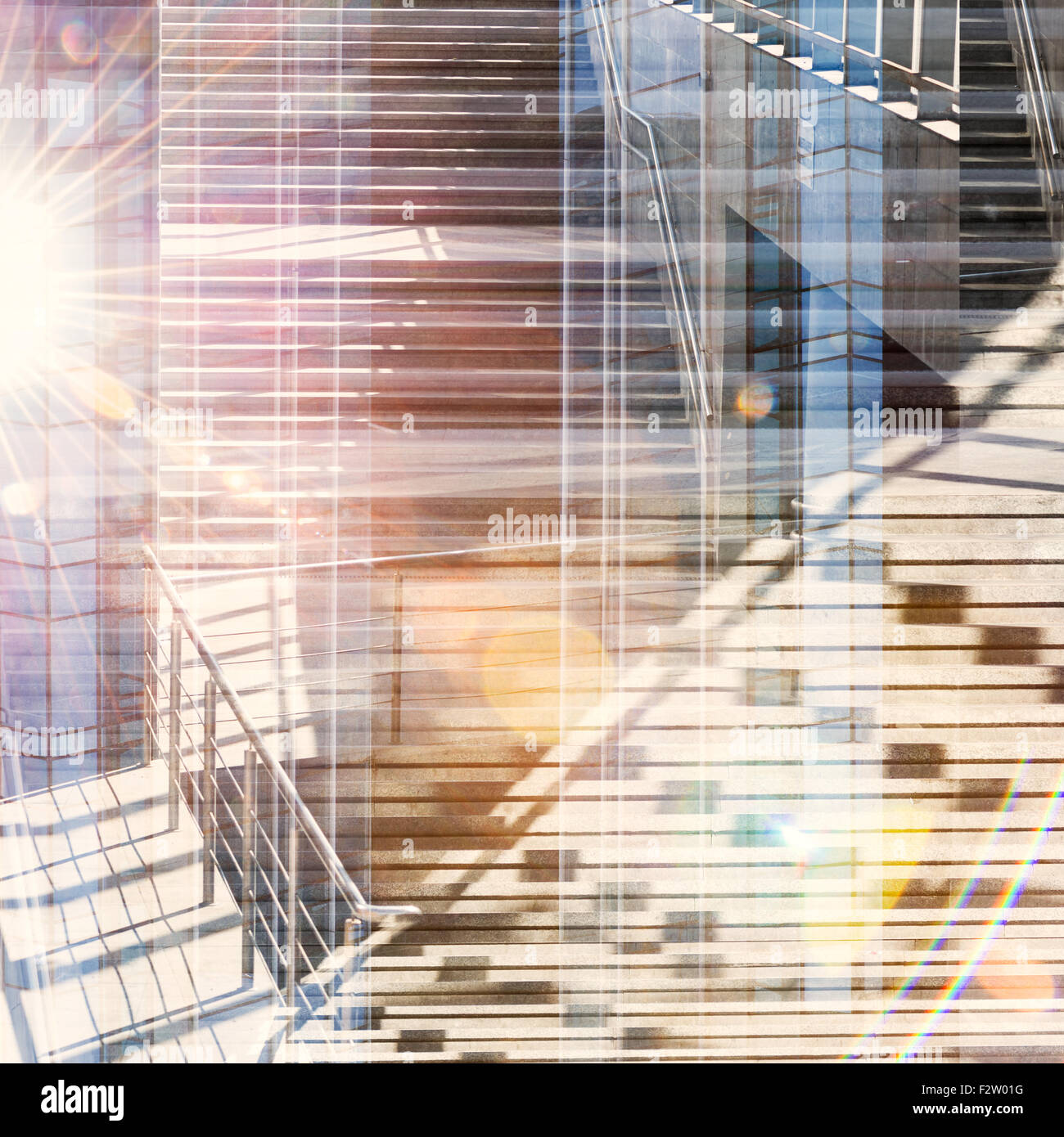 Résumé fond urbain exposition multiple. Les détails architecturaux. Banque D'Images