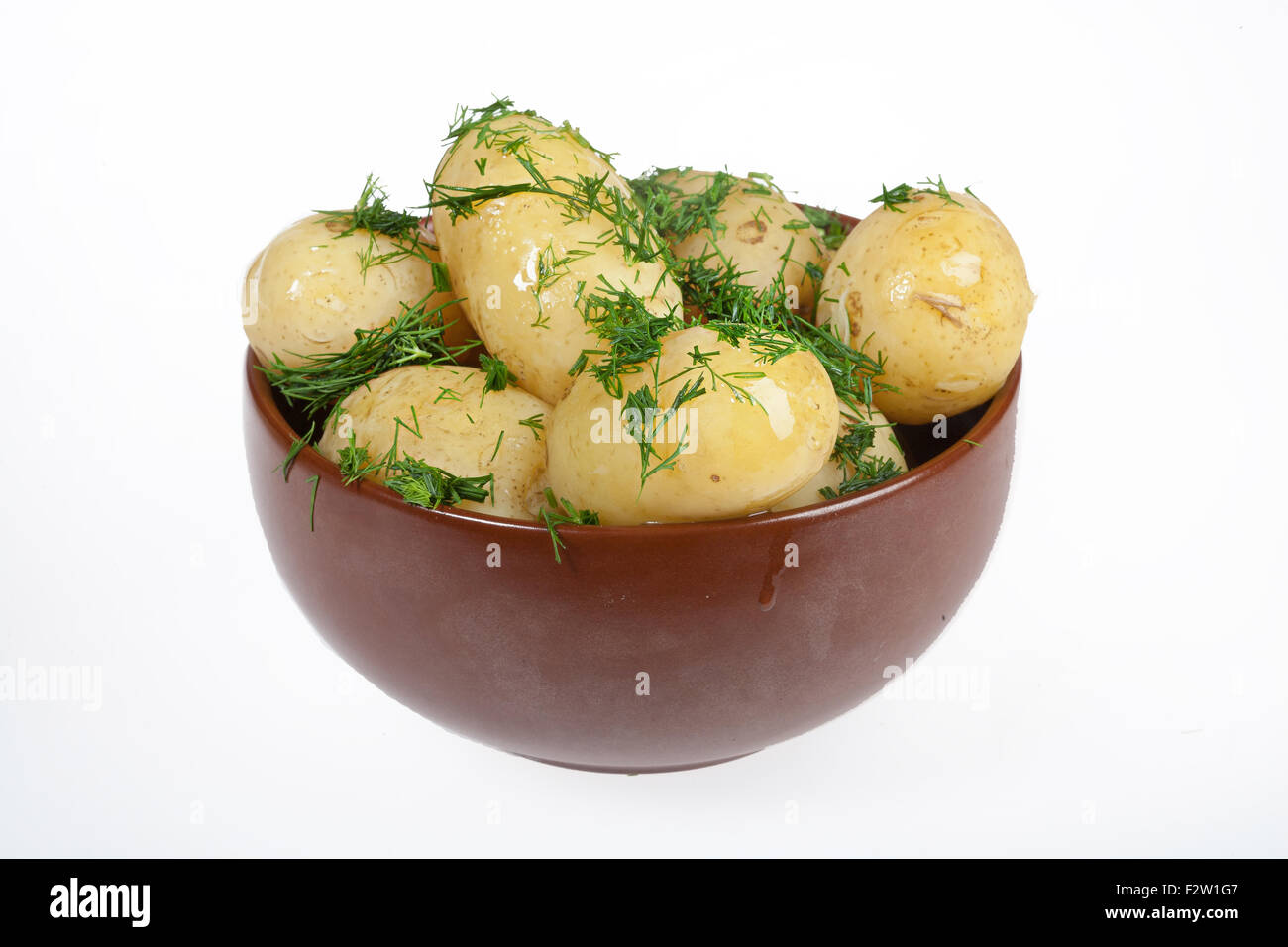 Pommes de pays rural alimentaire produit rétro isolés verdure close up studio white table goût ingrédients diner objets Banque D'Images
