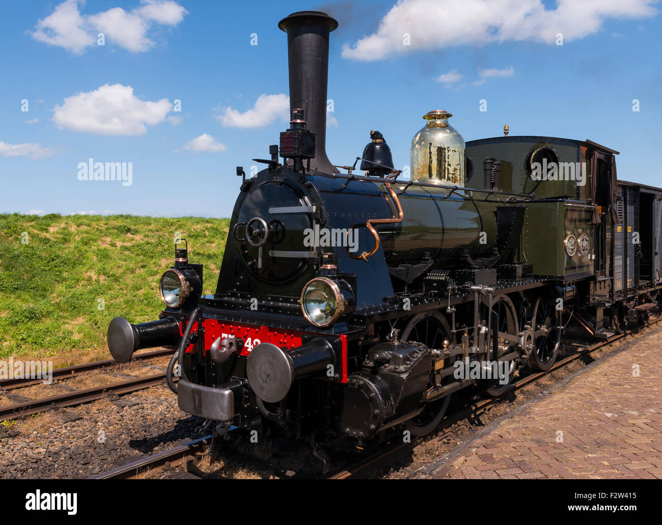 Train à vapeur à Enkhuizen, Noord-Holland. Banque D'Images