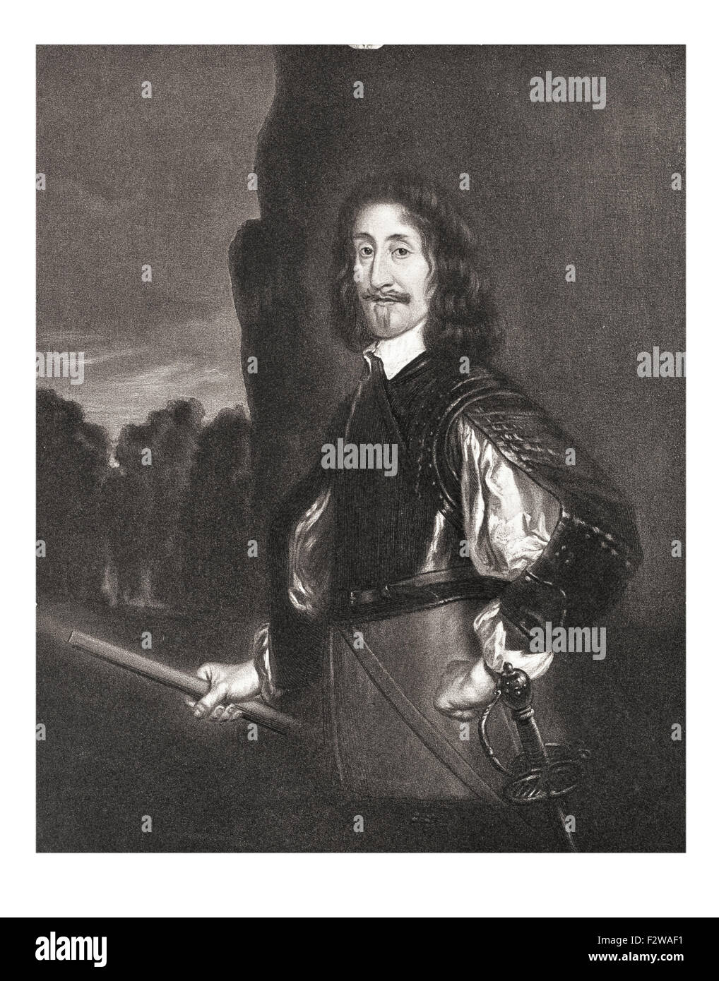 Edward Montagu, 2e comte de Manchester, commandant des forces parlementaires dans la Première Guerre Civile Anglaise Cromwell's superior Banque D'Images