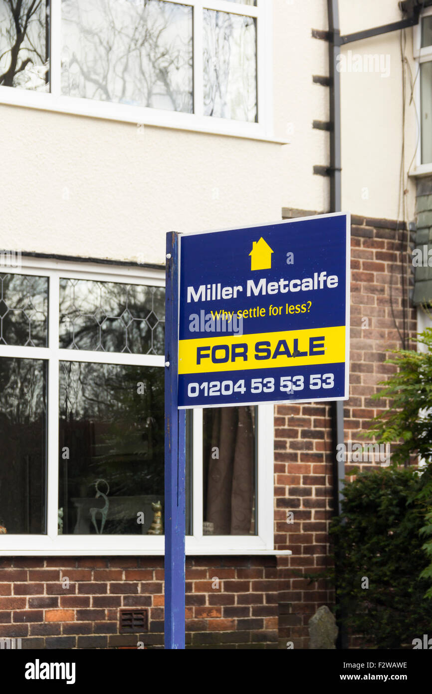 Maison jumelée à Bolton, en vente par Miller Metcalfe, un grand agent immobilier indépendant dans le nord-ouest de l'Angleterre Banque D'Images