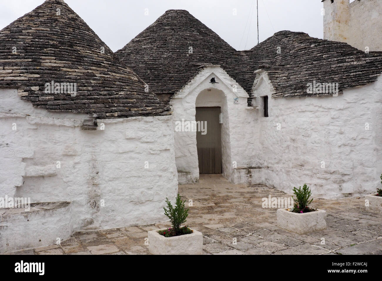 Dans le quartier de Monti Trulli à Alberobello Banque D'Images