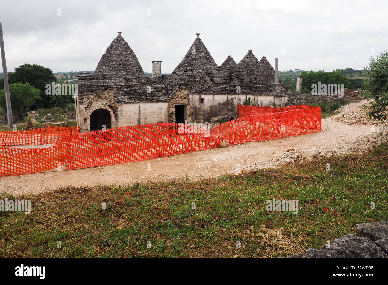 Chambre Trullo en cours de restauration. Banque D'Images