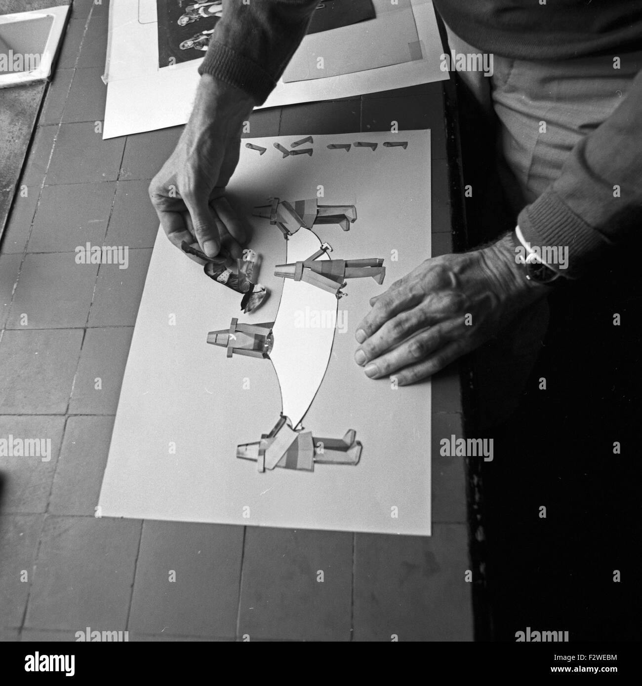 Betrieb eines Barbarelle Bande Dessinée, Deutschland 1960 er Jahre. La production d'une bande dessinée Barbarella, l'Allemagne des années 1960. Banque D'Images