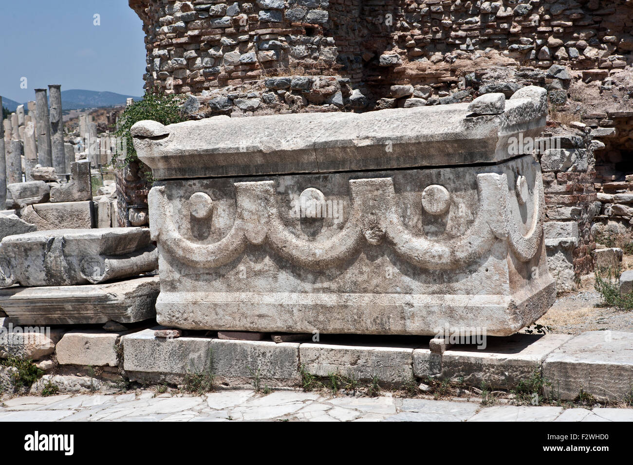 Ephèse est le mieux conservé de la ville classique de la région de la Méditerranée orientale en turquie Banque D'Images