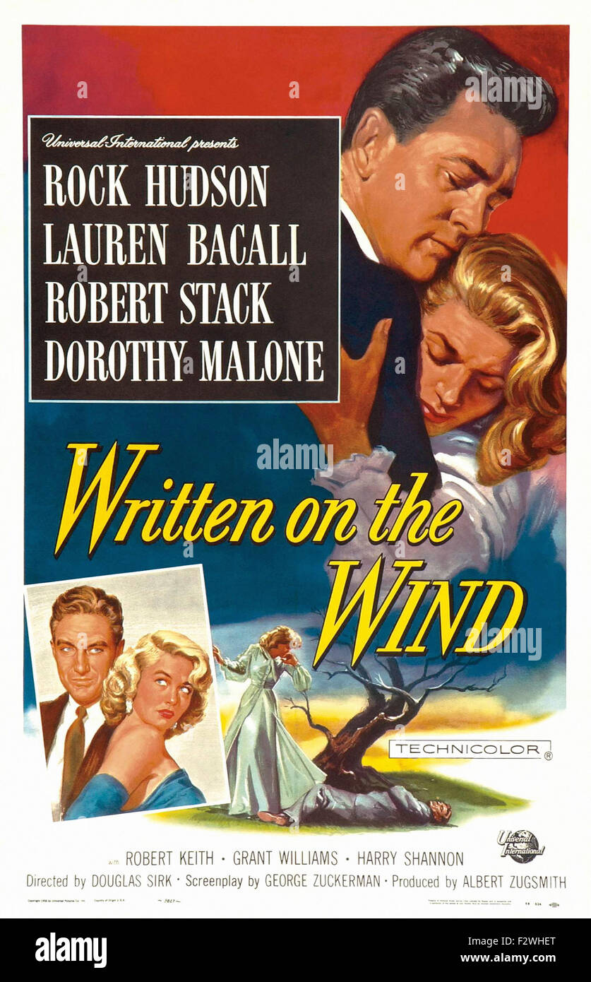 Écrit sur le vent - Film Poster Banque D'Images