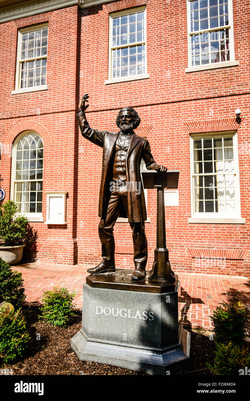 Statue de Frederick Douglas, Talbot County Courthouse, 11 North Washington Street, Easton, Maryland Banque D'Images