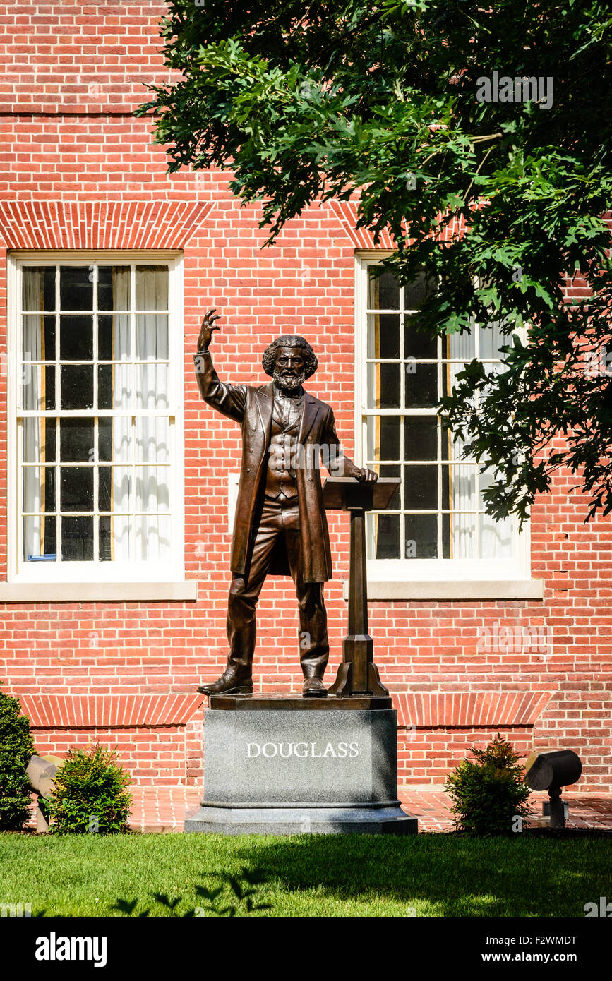 Statue de Frederick Douglas, Talbot County Courthouse, 11 North Washington Street, Easton, Maryland Banque D'Images