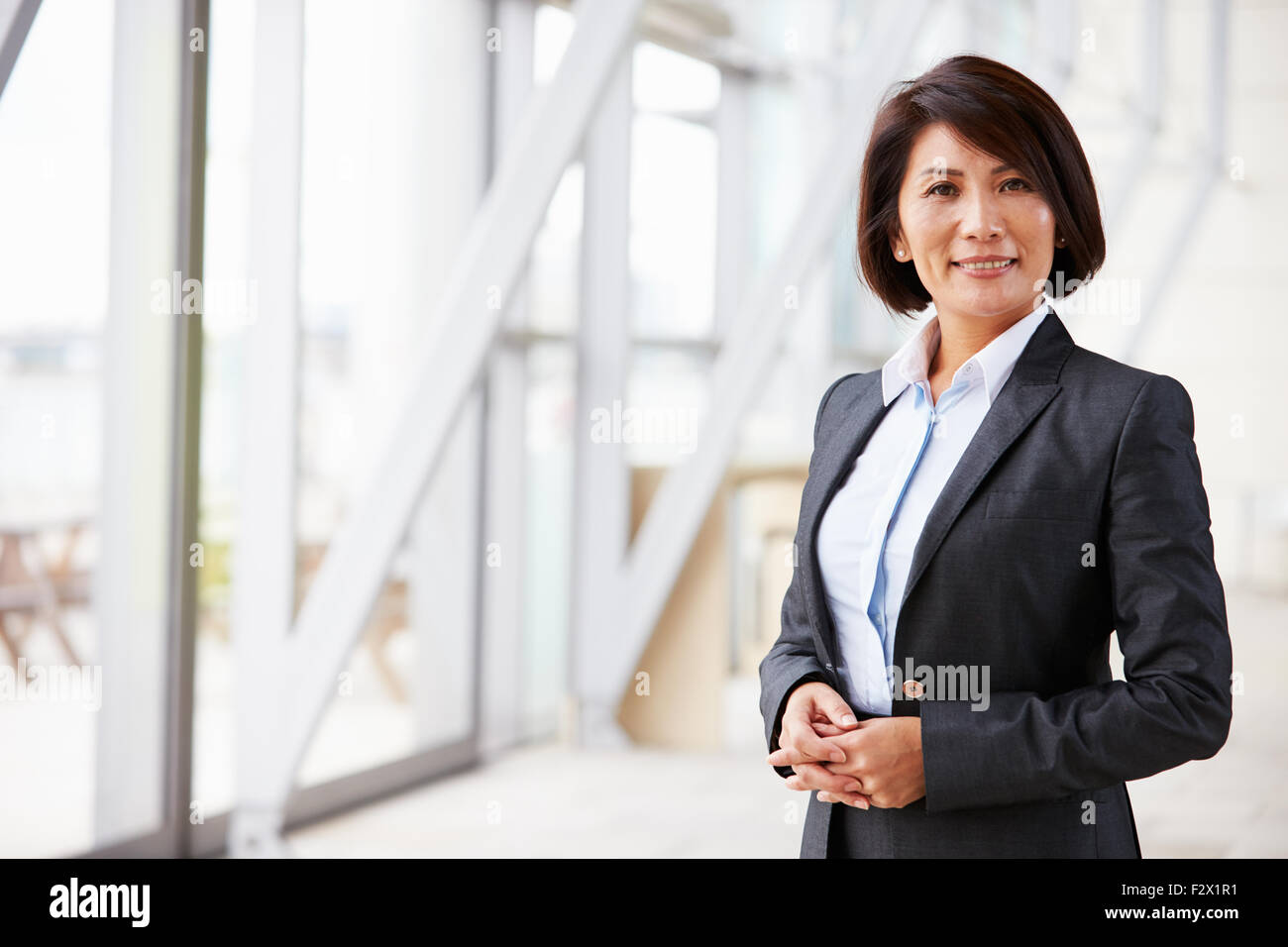 Portrait of smiling Asian businesswoman, Comité permanent Banque D'Images