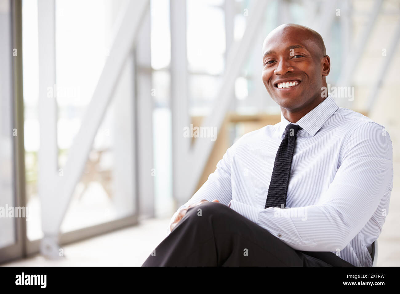 African American businessman, portrait de l'entreprise horizontale Banque D'Images